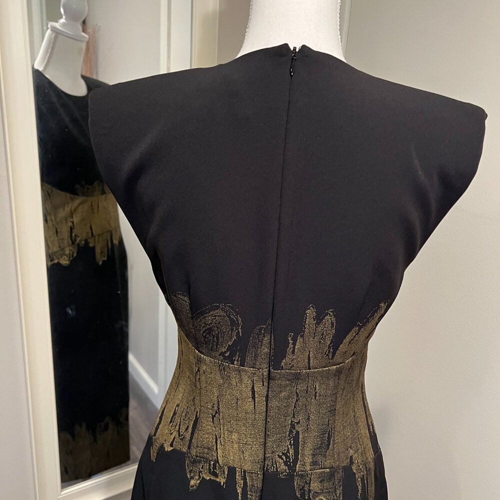 BCBGMaxAzria Black Maxi Dress with Gold Accent - Picture 11 of 14